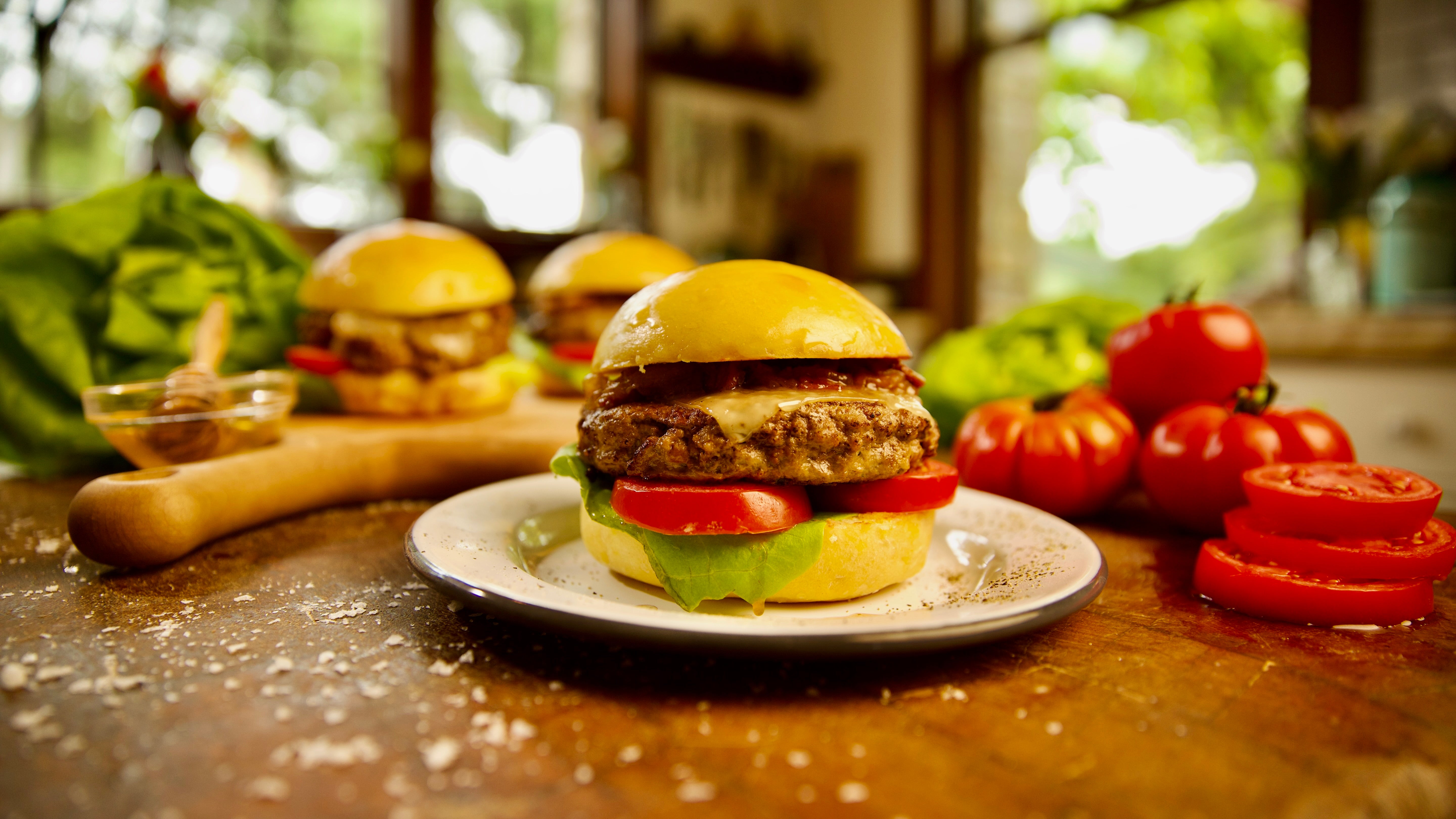Ranch Burger on a Honey Bun – The Ranch Table