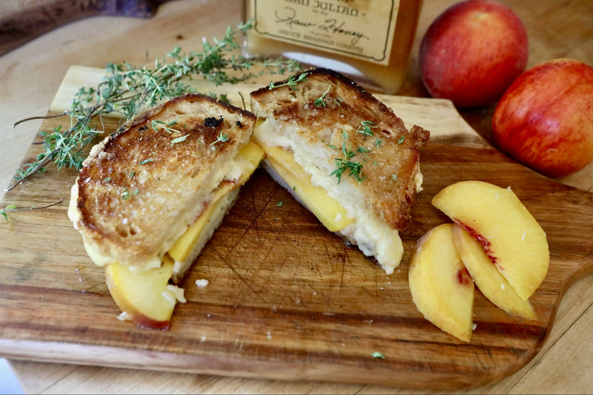 Sweet Peach Grilled Cheese