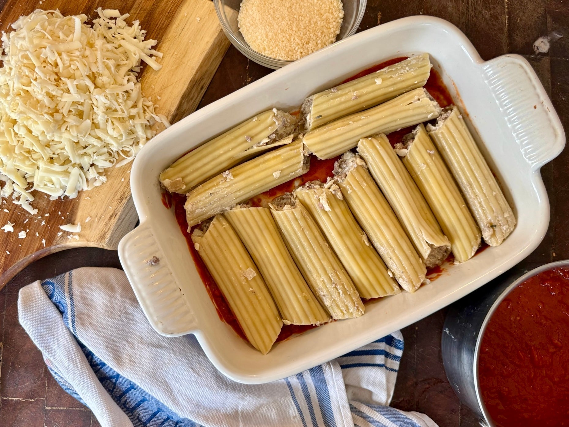 Kathy's Mother's Stuffed Manicotti