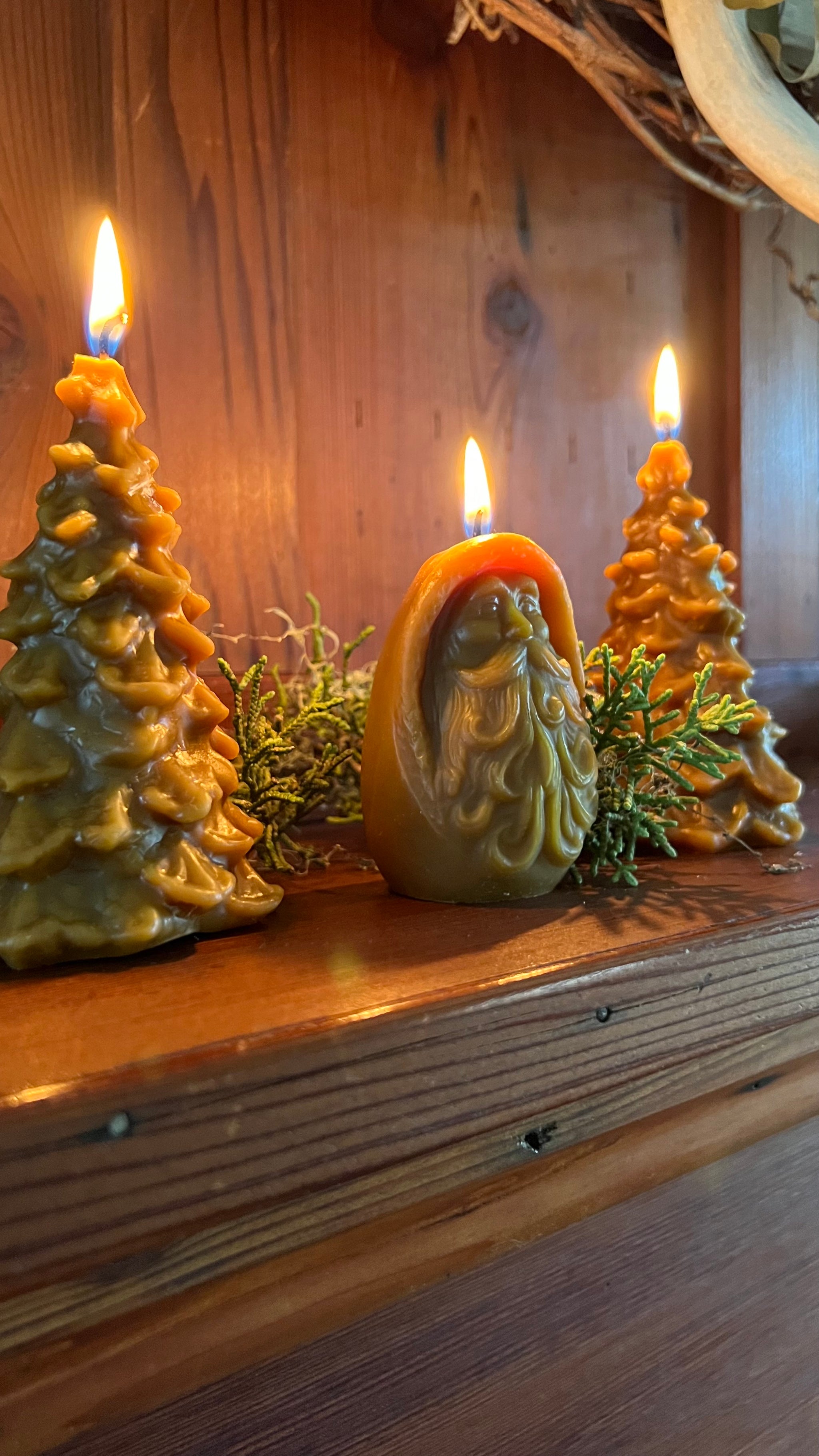 Beeswax Heart Candles