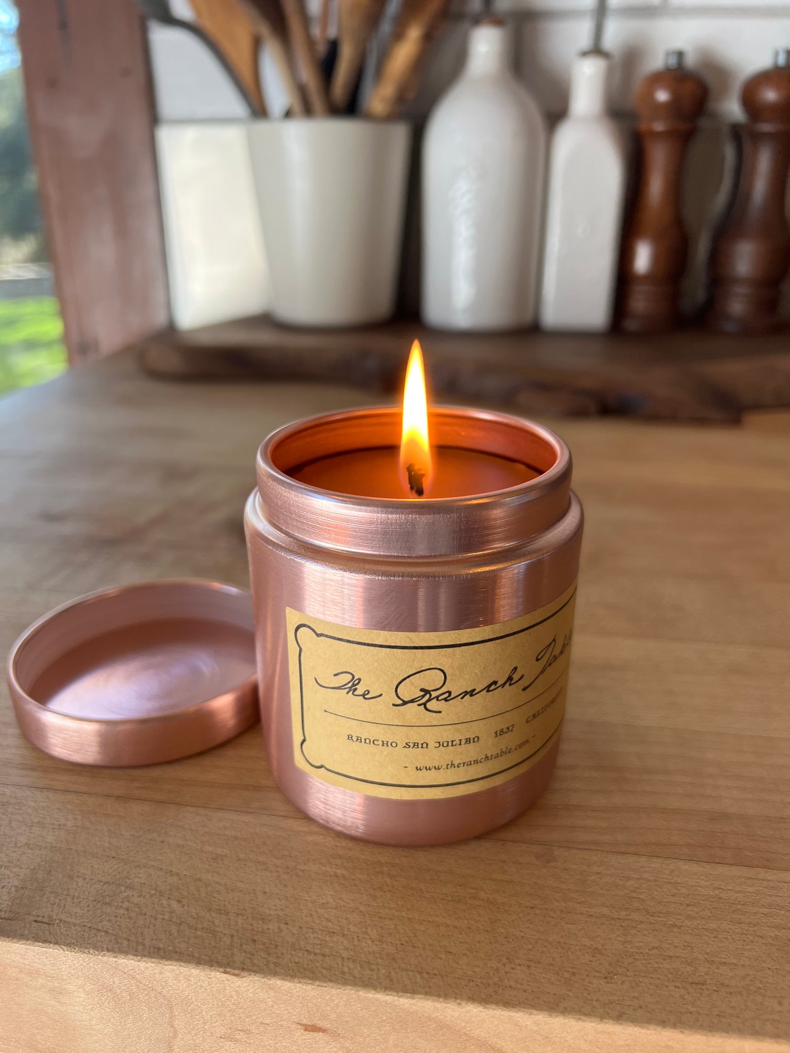 Copper Beeswax Candle